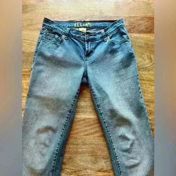 Delia’s Kick and Flare Low-Rise Jeans | 1/2 | Medium Blue Wash - Picture 3 of 10